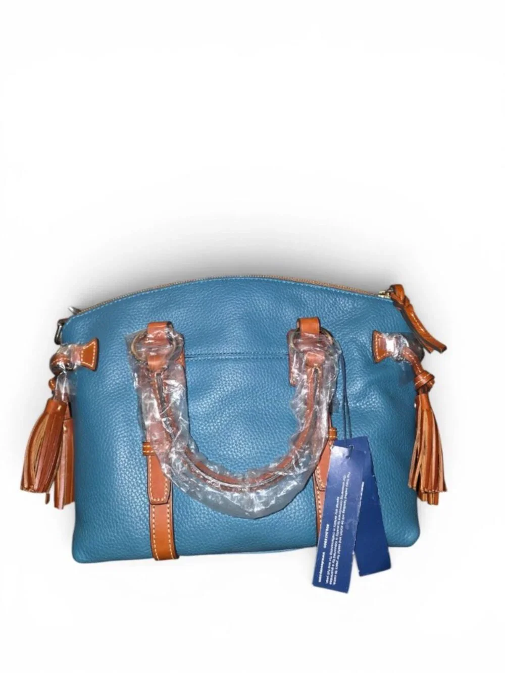 Dooney & Bourke Bristol Satchel Celadon Pebble Leather NWT R2266 Dust Bag